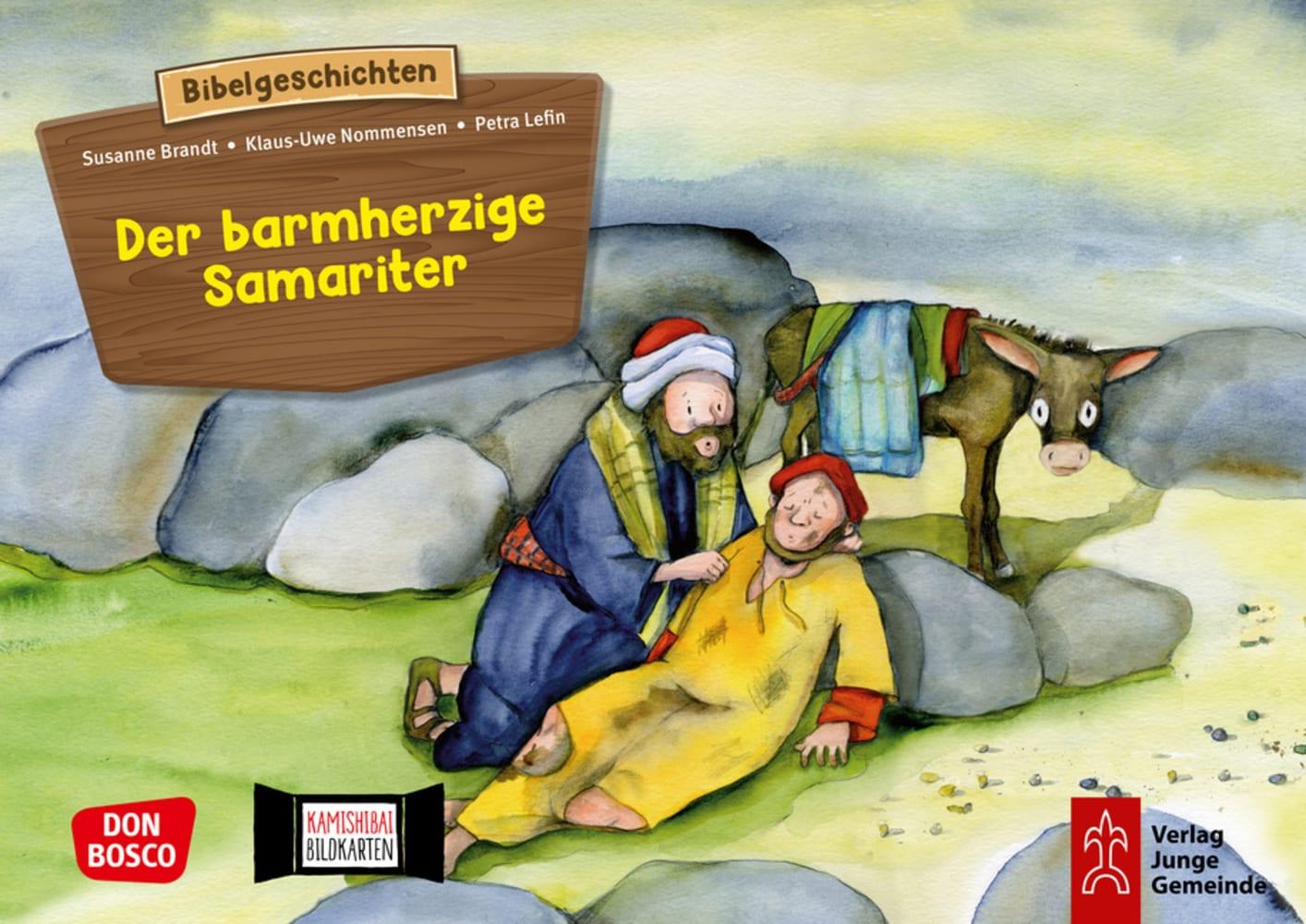 Vorderes Coverbild Der barmherzige Samariter. Kamishibai Bildkartenset