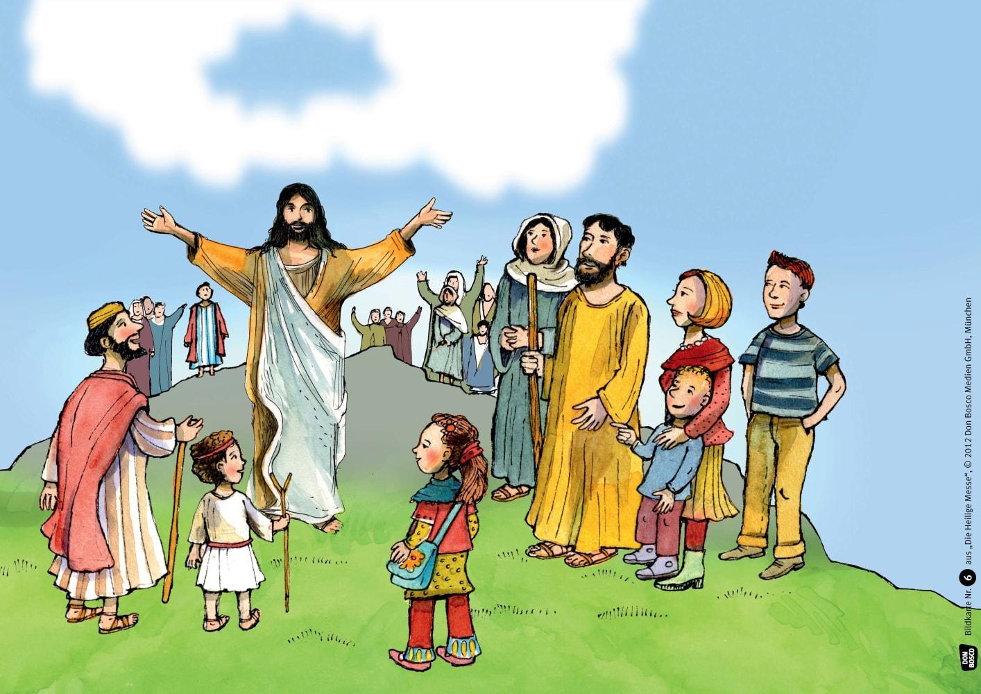 Beispielinhalt (Bild) Die Heilige Messe. Kamishibai Bildkartenset.