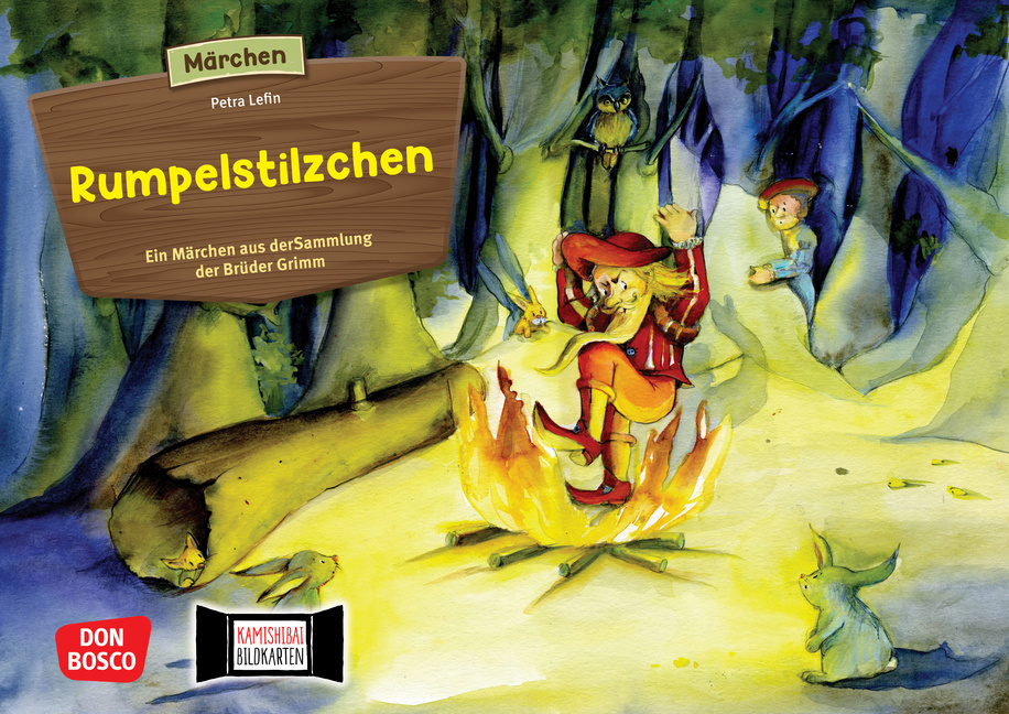 Vorderes Coverbild Rumpelstilzchen. Kamishibai Bildkartenset.