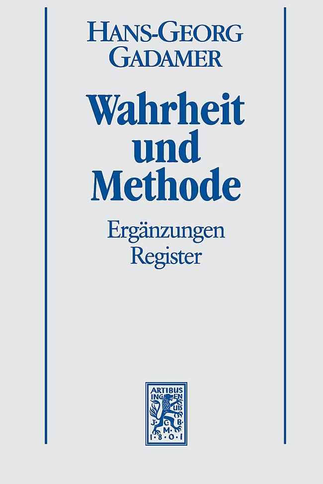 Vorderes Coverbild Hermeneutik II. Wahrheit und Methode