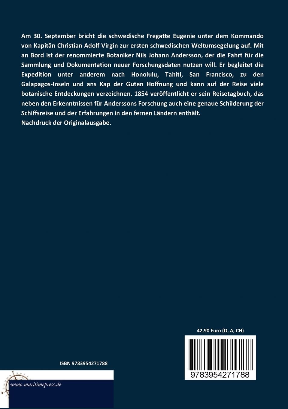 Rückseitencover Eine Weltumsegelung mit der schwedischen Kriegsfregatte Eugenie