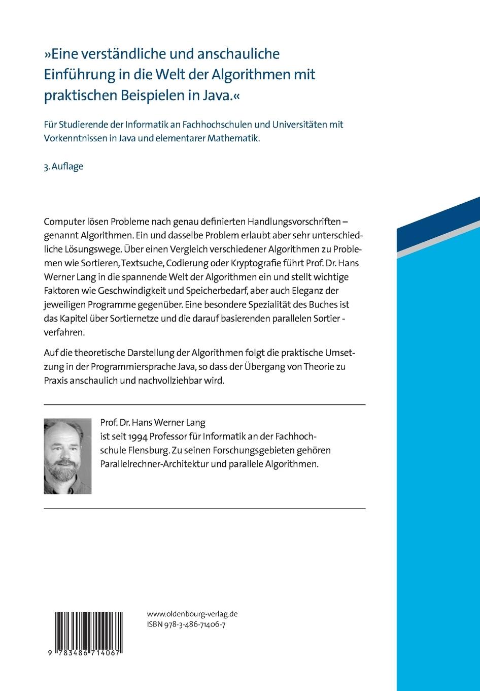 Rückseitencover Algorithmen in Java