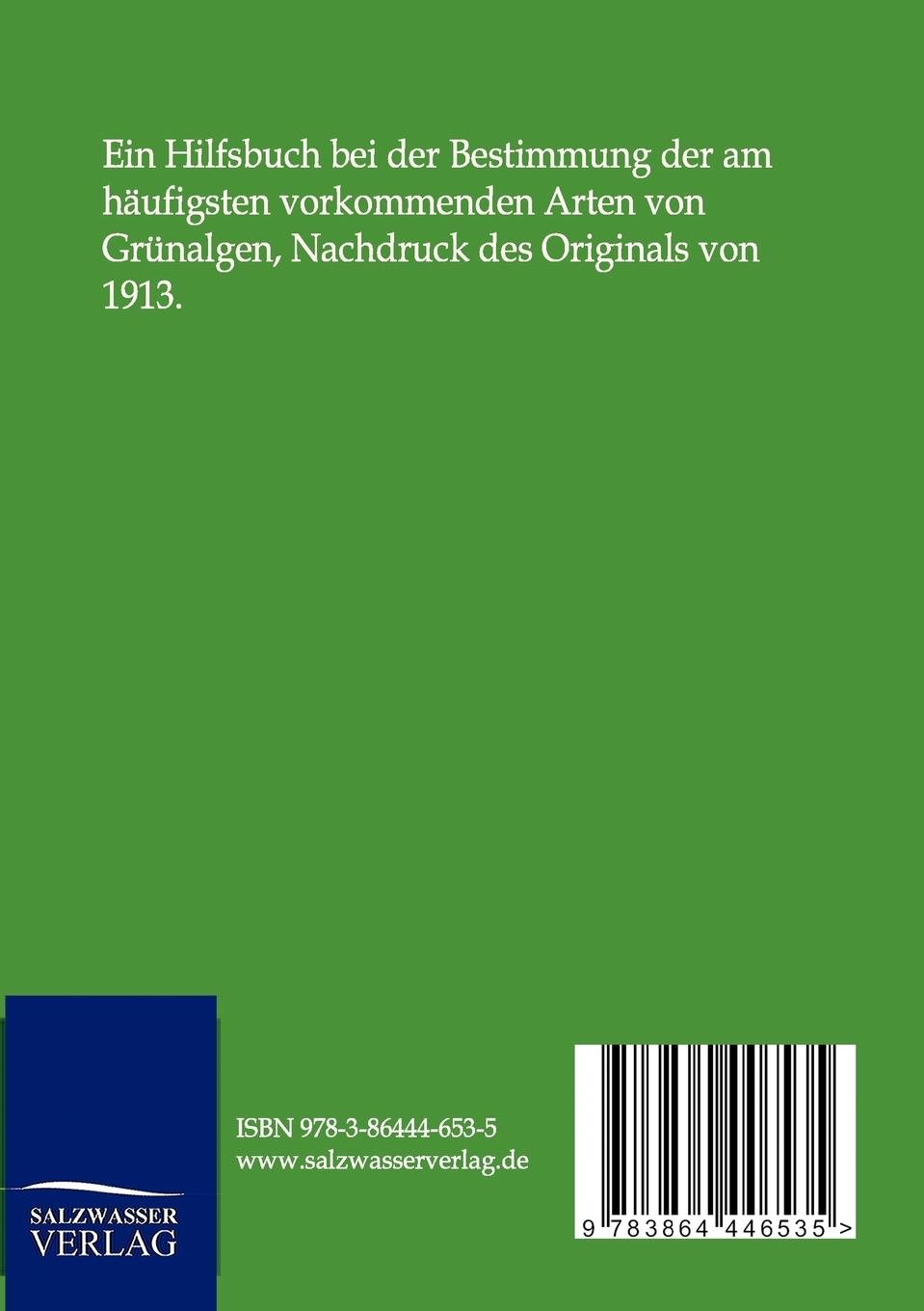 Rückseitencover Die Grünalgen