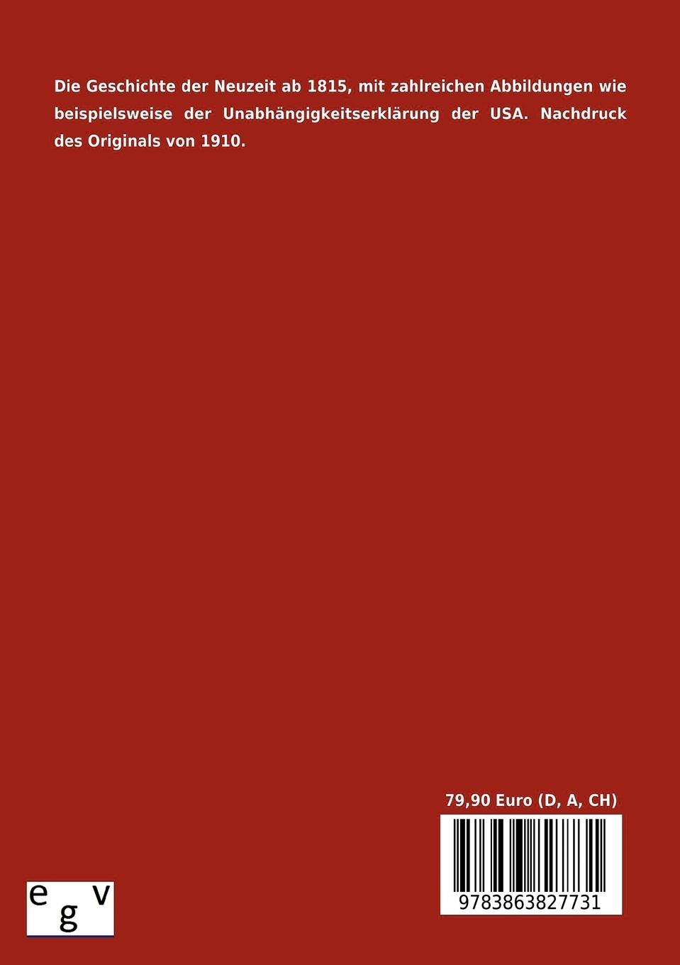 Rückseitencover Geschichte der Neuzeit