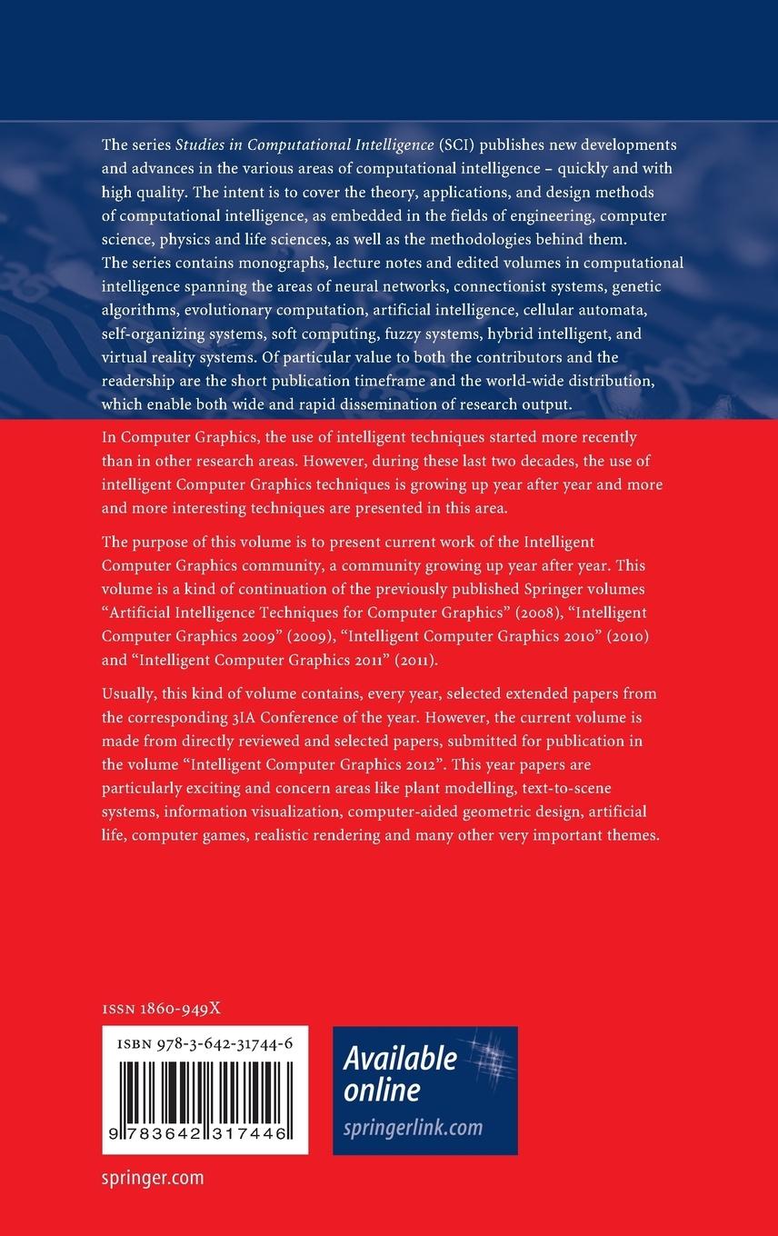 Rückseitencover Intelligent Computer Graphics 2012