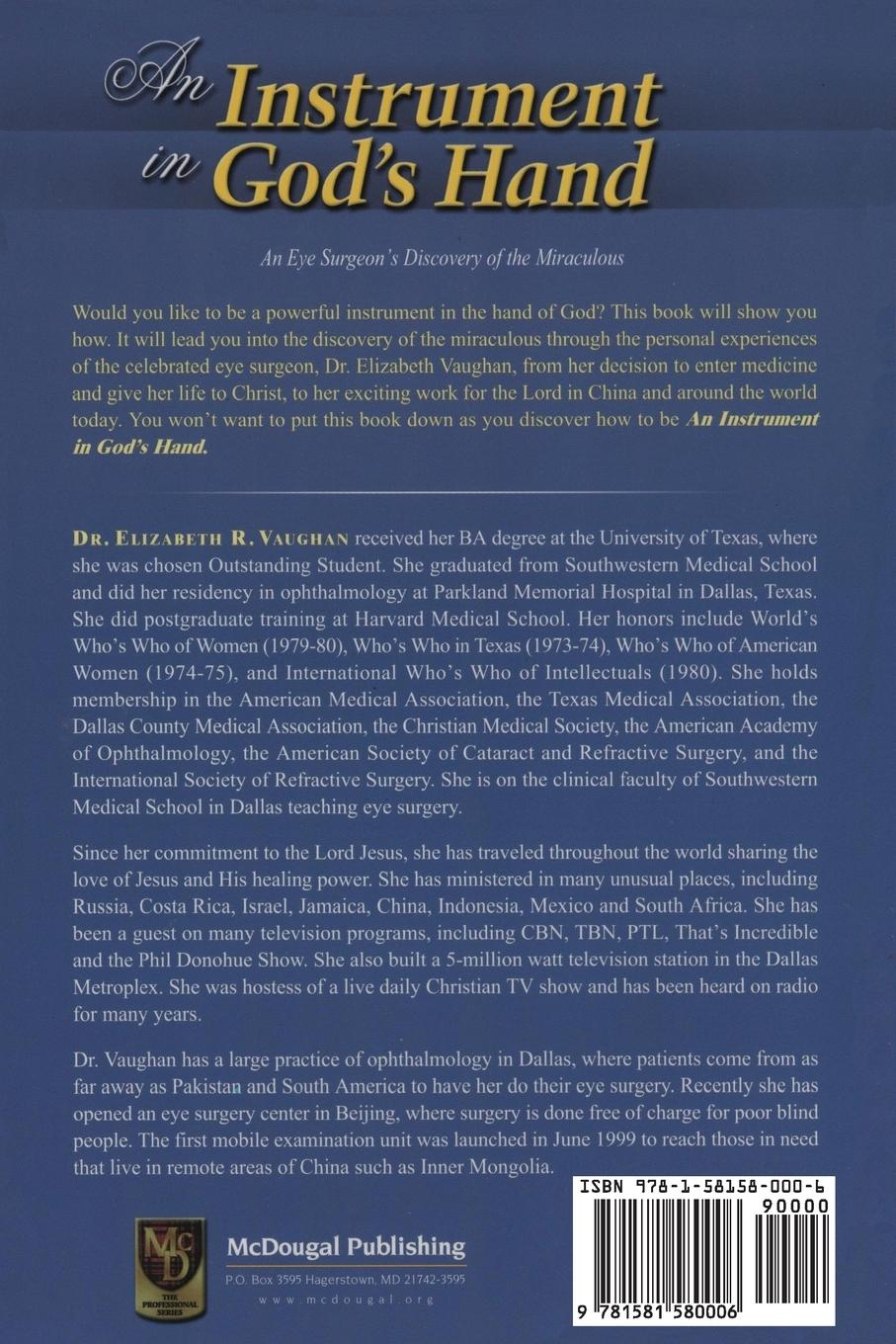 Rückseitencover An Instrument in God's Hand