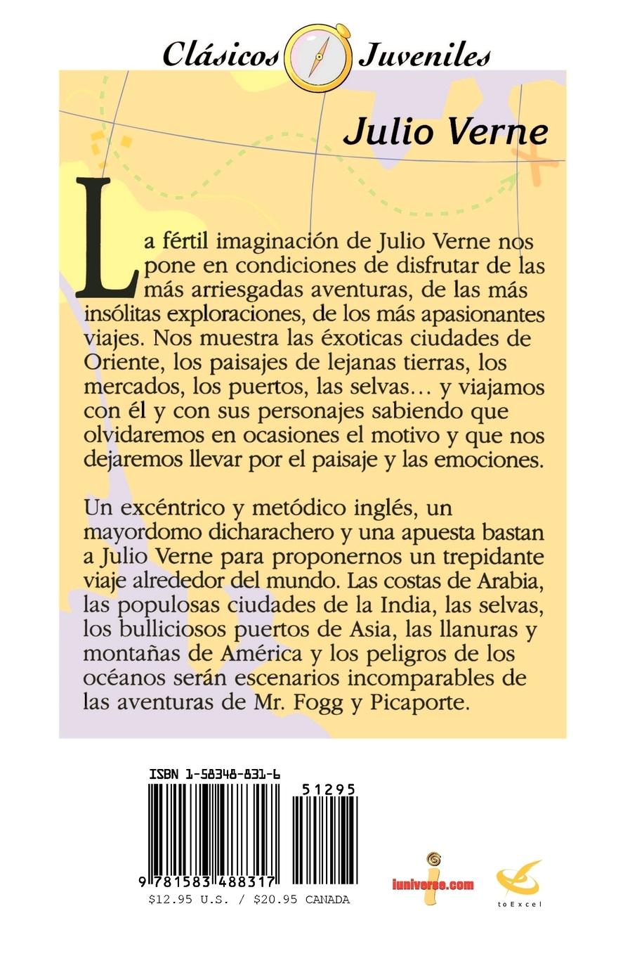 Rückseitencover La Vuelta Almundo en 80 Dias/Around The World In 80 Days