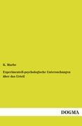 Vorderes Coverbild Experimentell-psychologische Untersuchungen über das Urteil