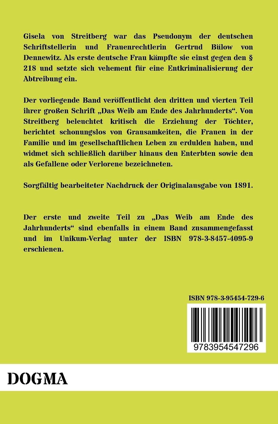 Rückseitencover Das Weib am Ende des Jahrhunderts - Teil III und IV