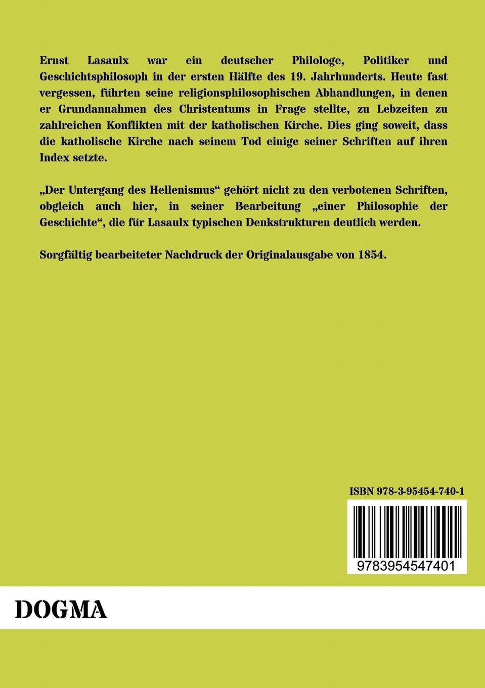 Rückseitencover Der Untergang des Hellenismus und die Einziehung seiner Tempelgüter durch die christlichen Kaiser