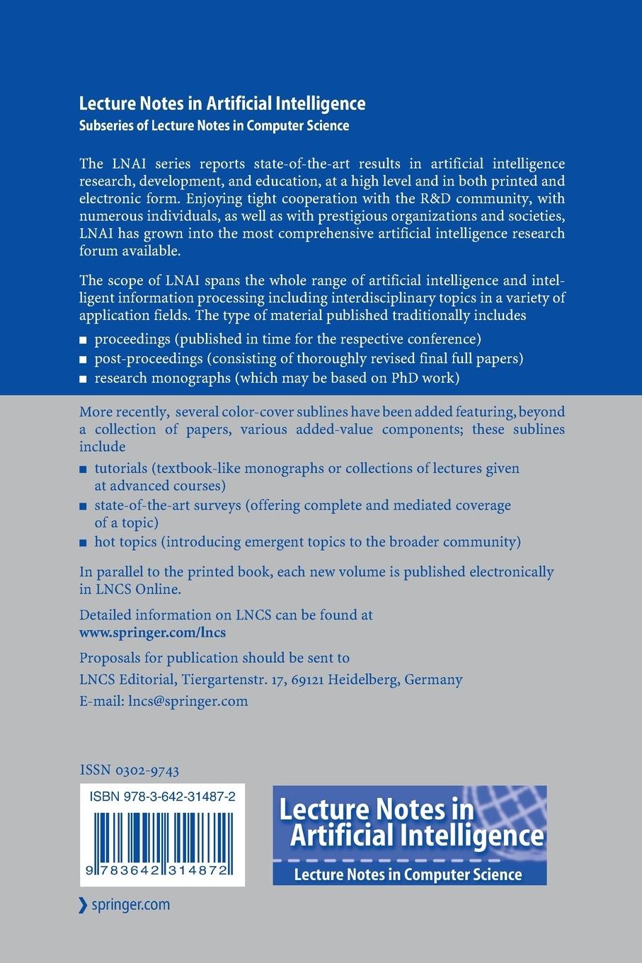 Rückseitencover Advances in Data Mining. Applications and Theoretical Aspects