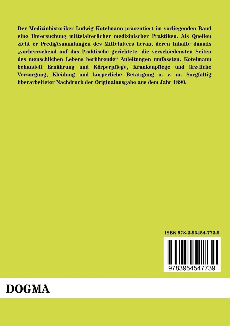 Rückseitencover Gesundheitspflege im Mittelalter