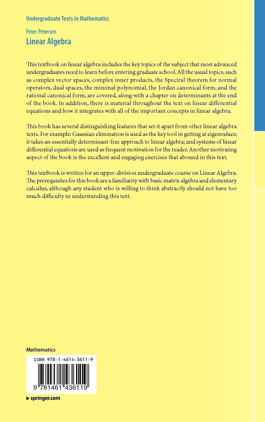 Rückseitencover Linear Algebra