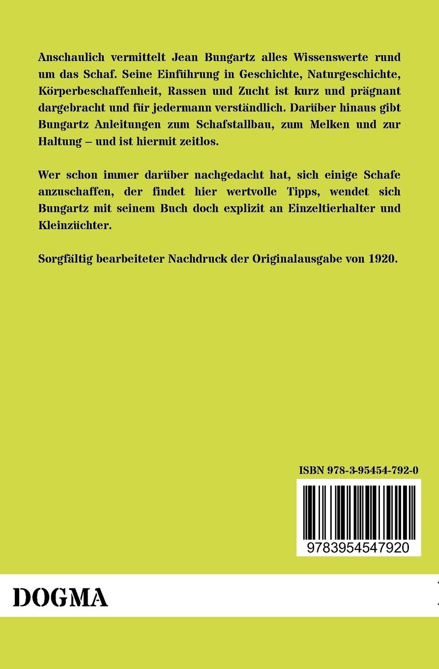 Rückseitencover Das Schaf - seine Rassen, Zucht, Haltung, Fütterung