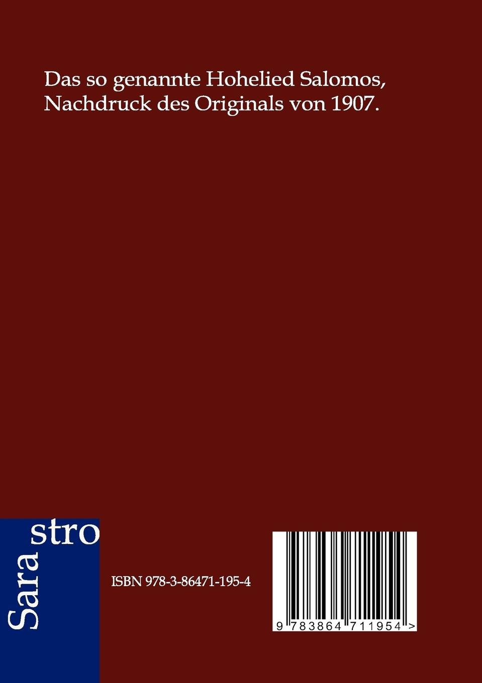 Rückseitencover Biblische Liebeslieder