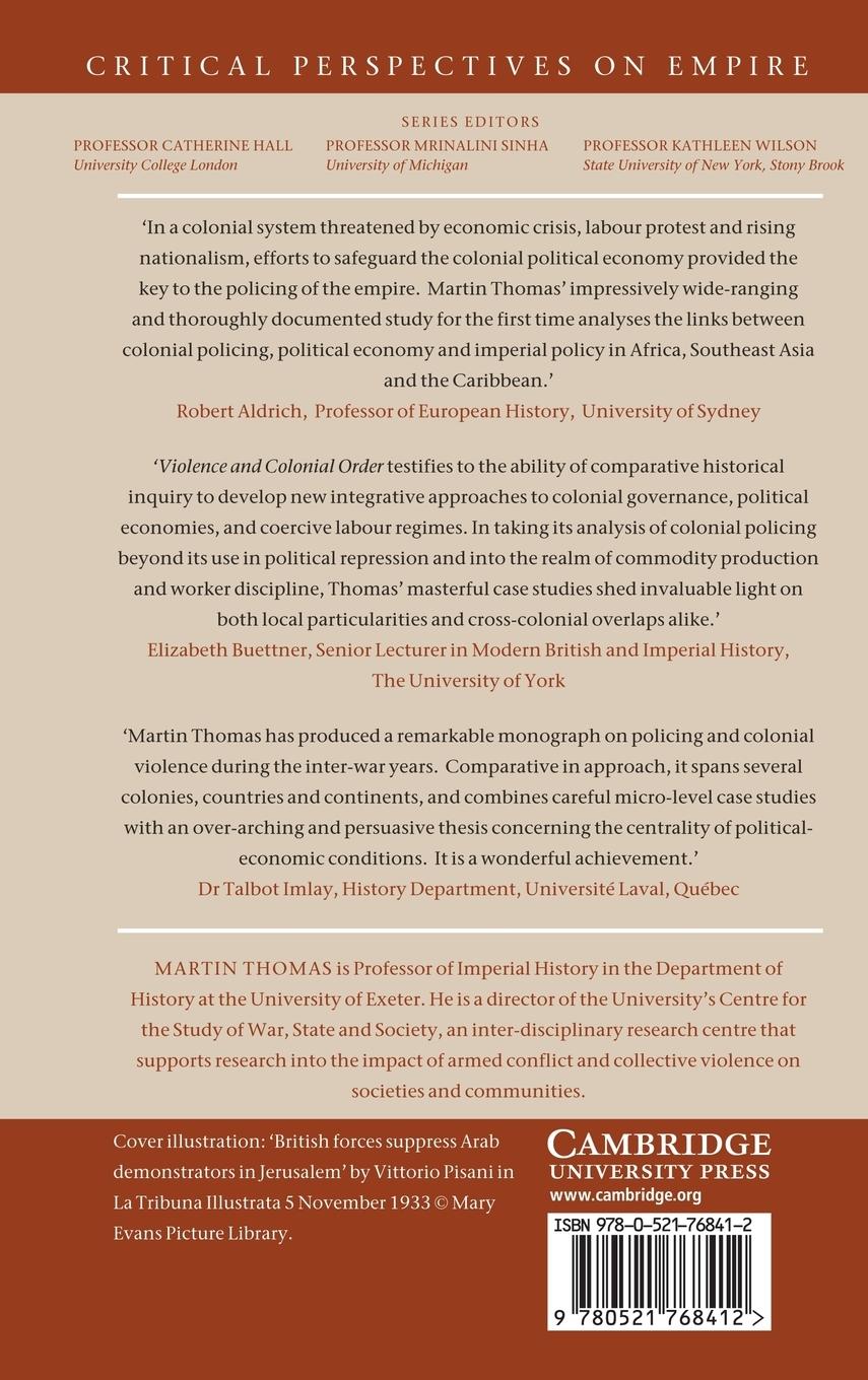 Rückseitencover Violence and Colonial Order