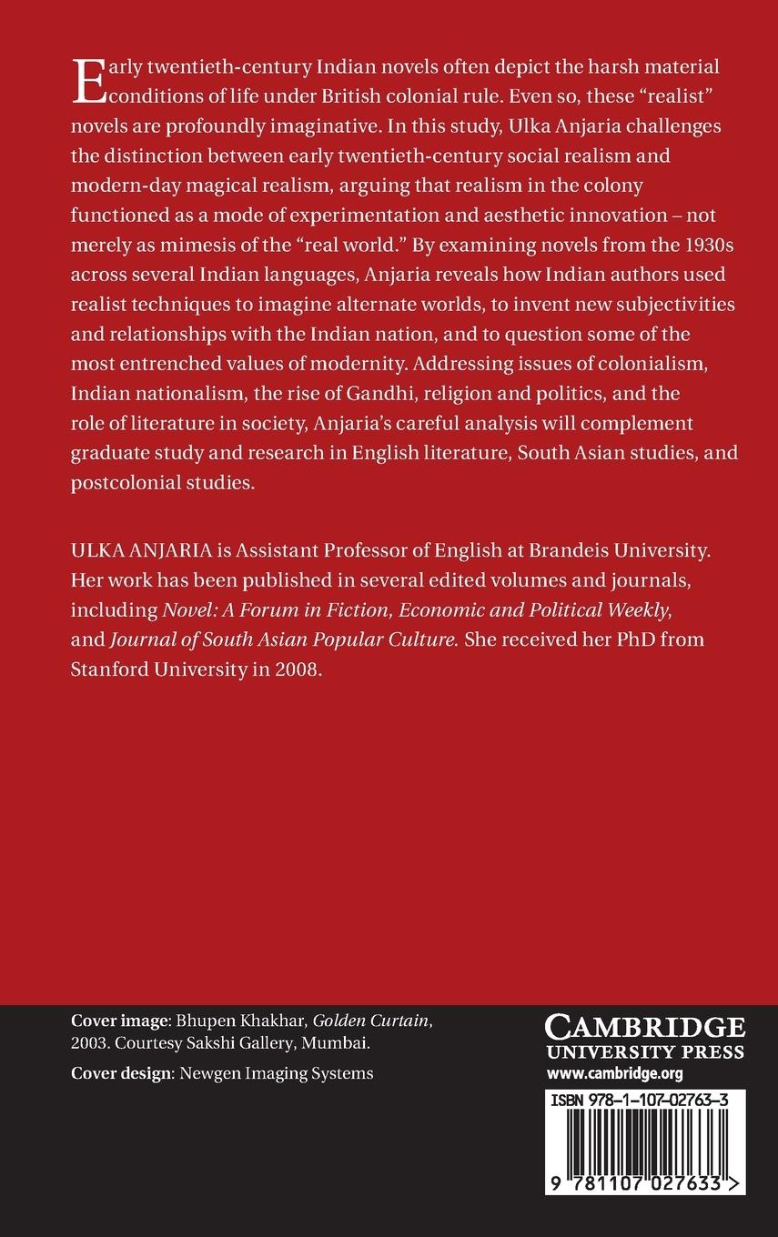 Rückseitencover Realism in the Twentieth-Century Indian Novel