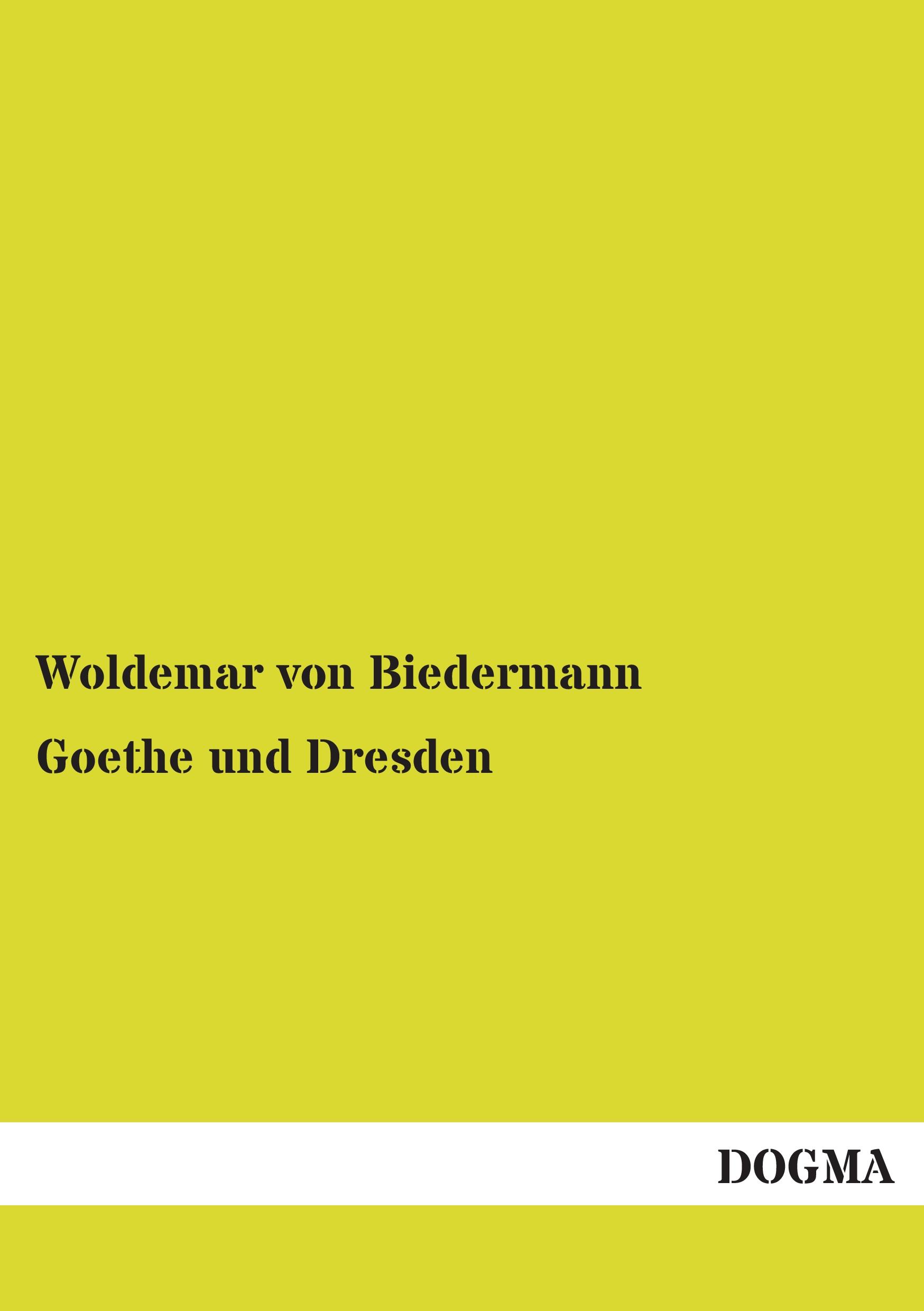 Vorderes Coverbild Goethe und Dresden