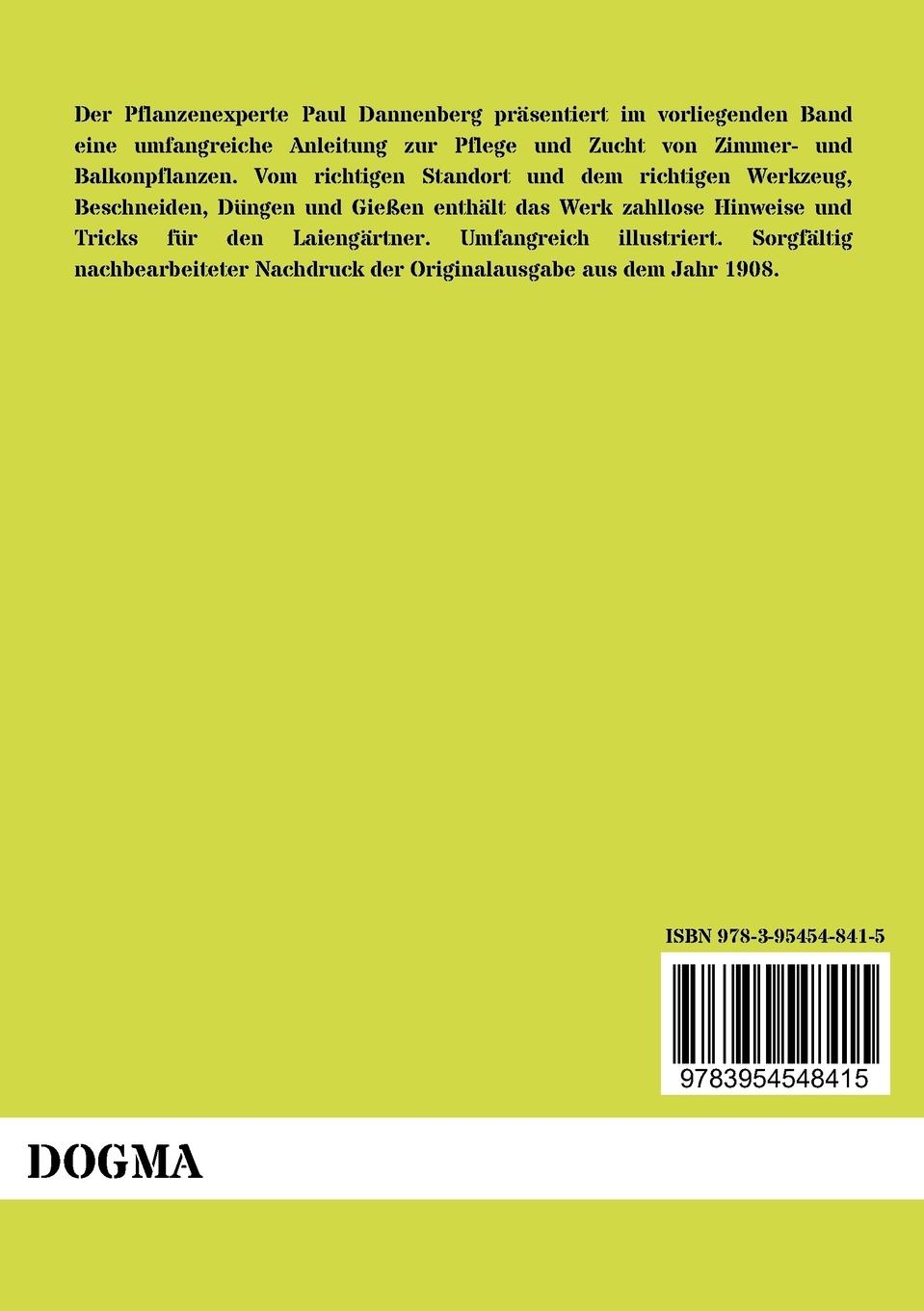 Rückseitencover Zimmer- und Balkonpflanzen