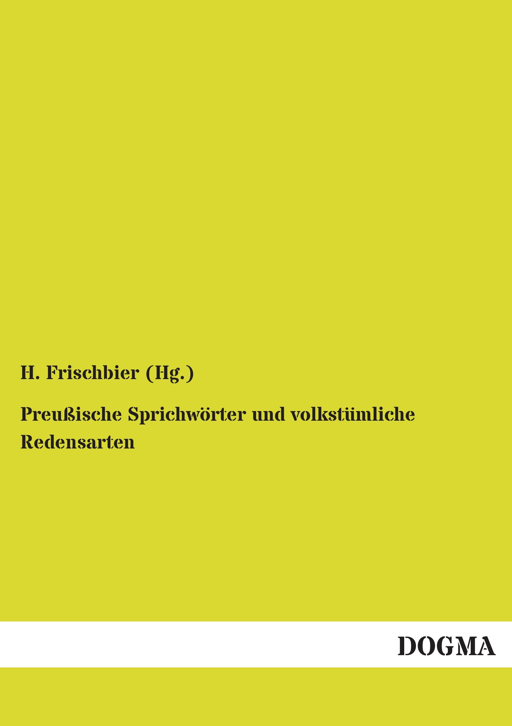 Vorderes Coverbild Preußische Sprichwörter und volkstümliche Redensarten