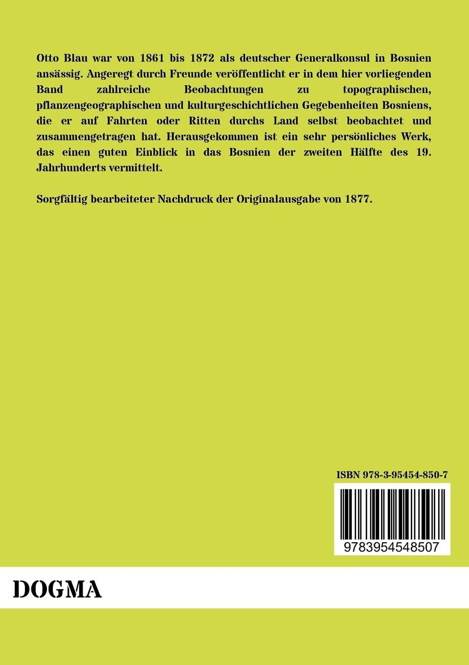 Rückseitencover Reisen in Bosnien und der Herzegowina