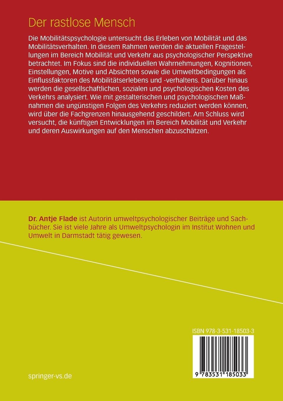 Rückseitencover Der rastlose Mensch