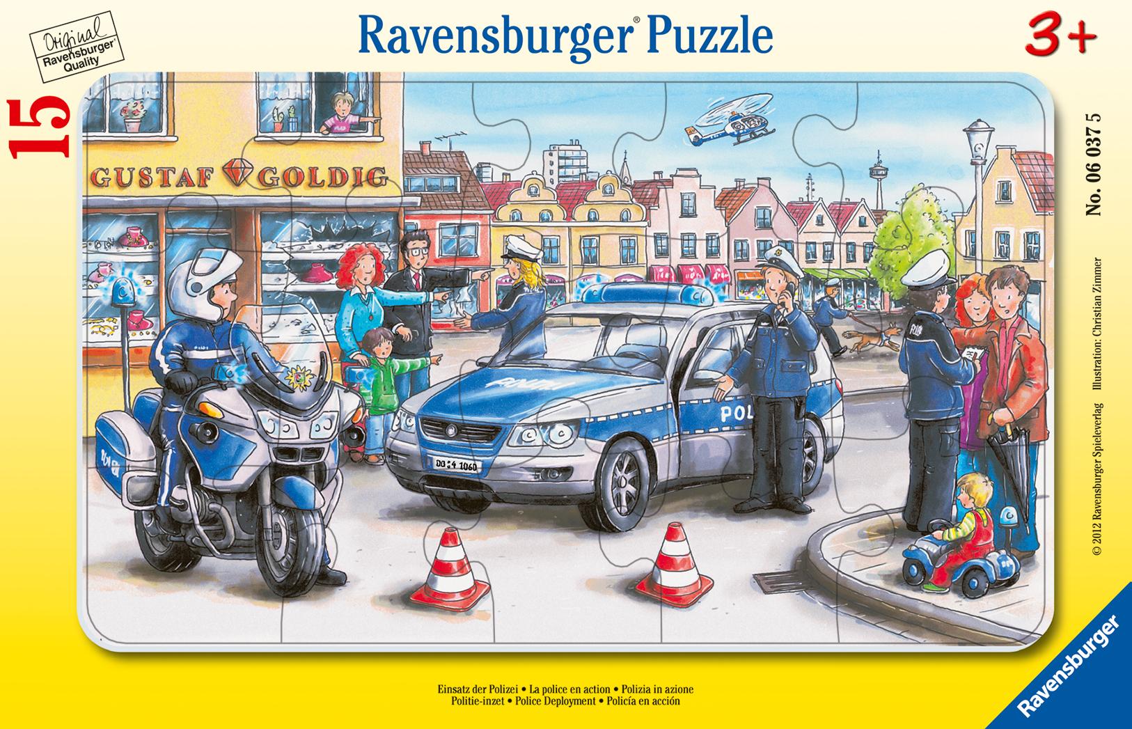 Vorderes Coverbild Einsatz der Polizei. Rahmenpuzzle 15 Teile