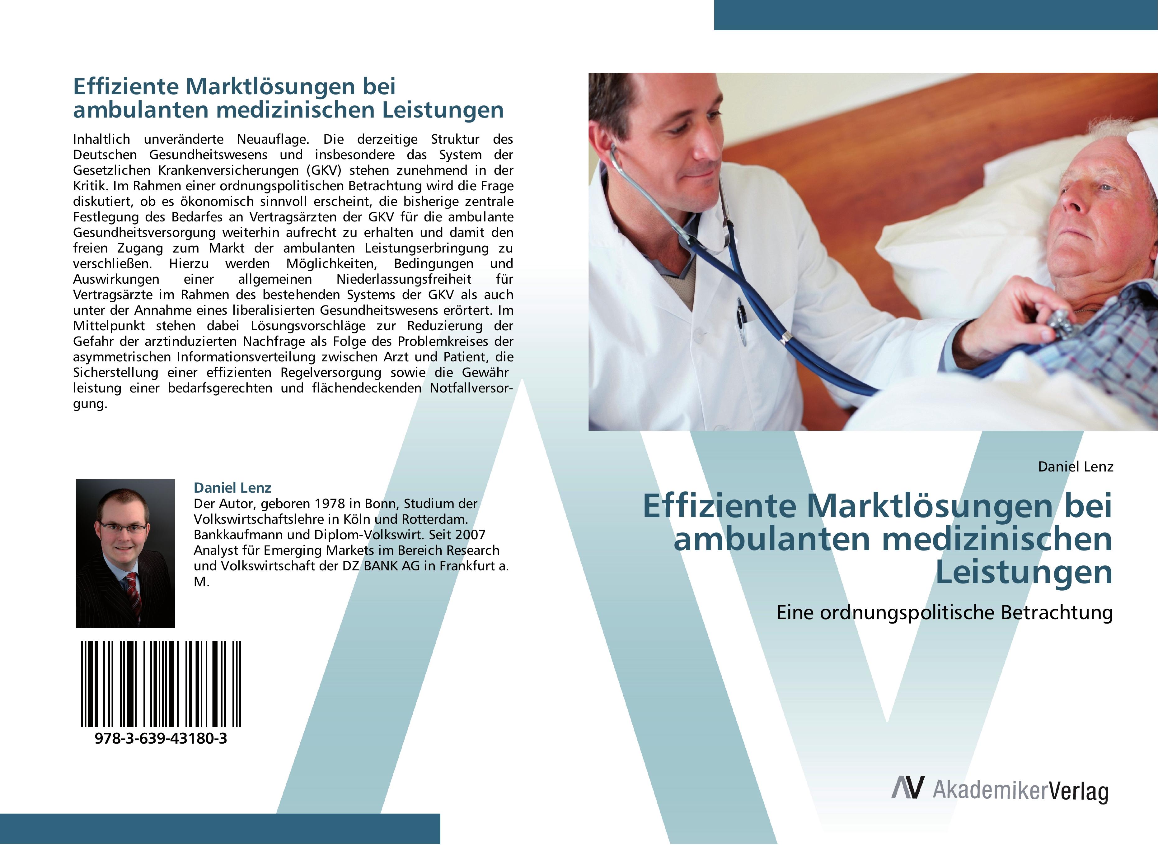 Vorderes Coverbild Effiziente Marktlösungen bei ambulanten medizinischen Leistungen