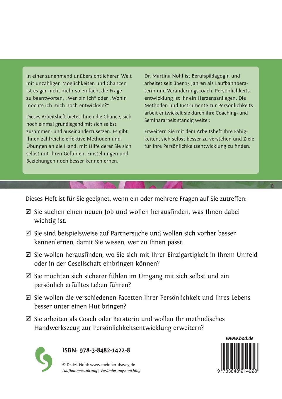 Rückseitencover Wer bin ich?