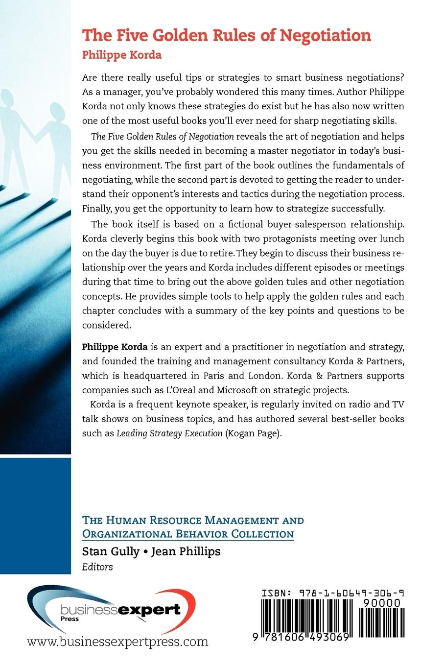Rückseitencover The Five Golden Rules of Negotiation