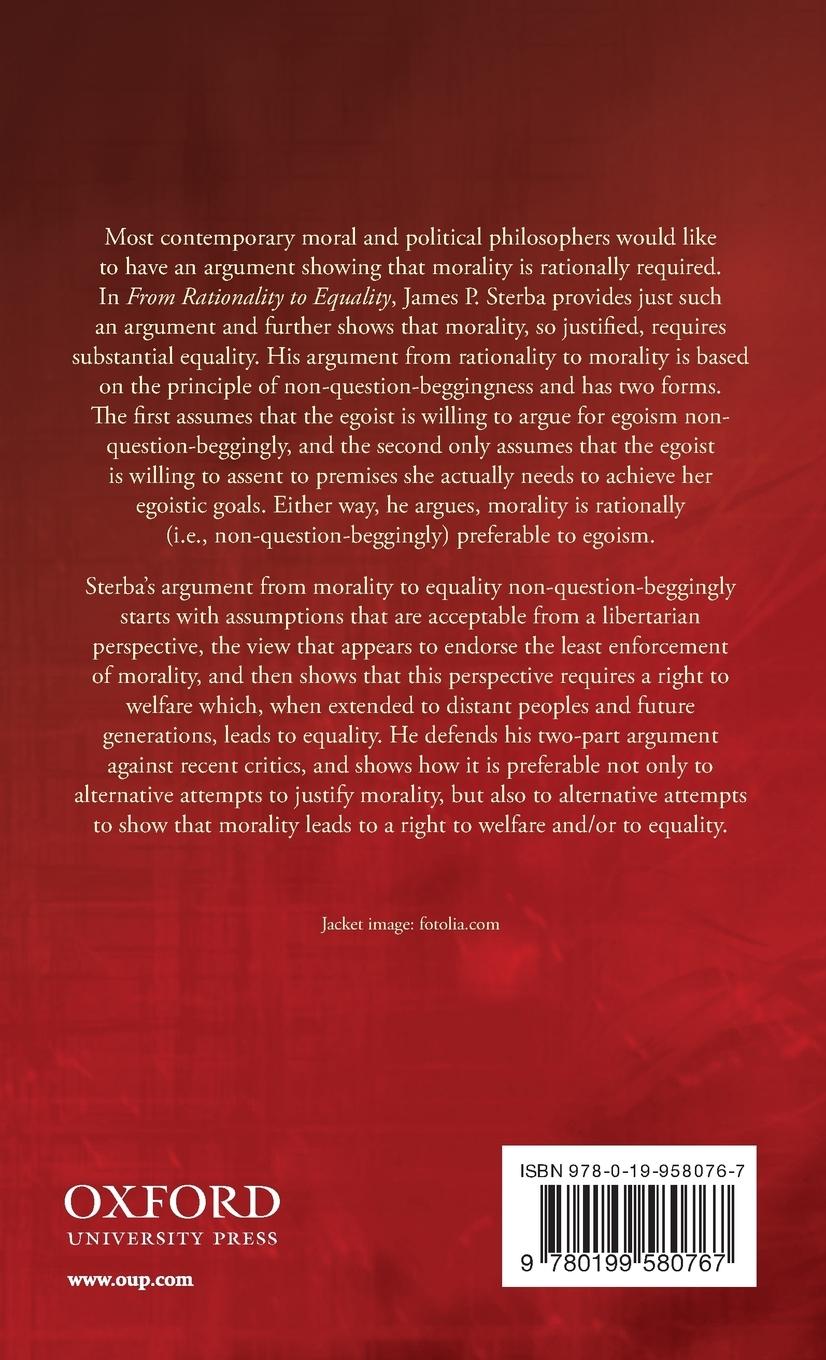 Rückseitencover FROM RATIONALITY TO EQUALITY