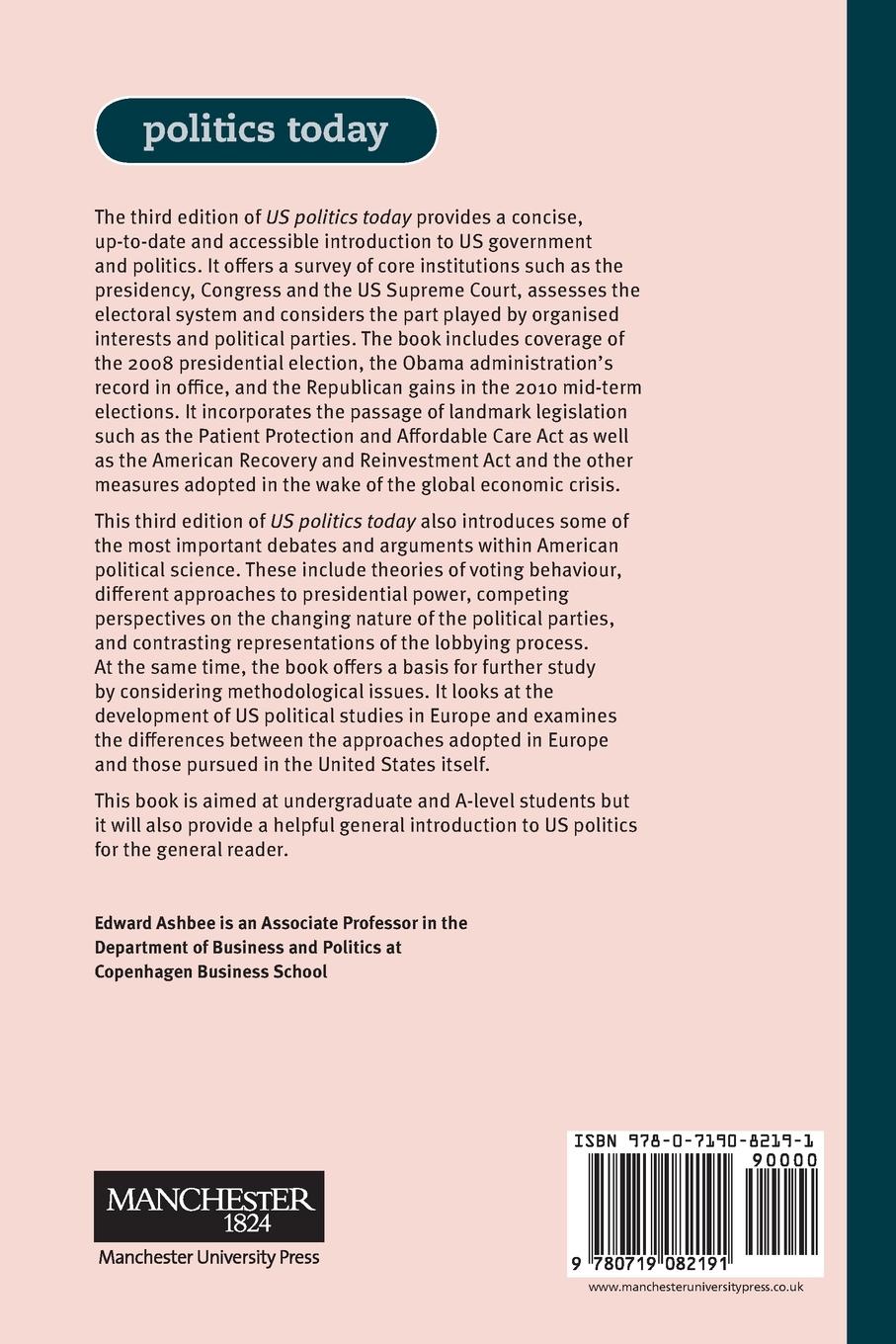 Rückseitencover US politics today