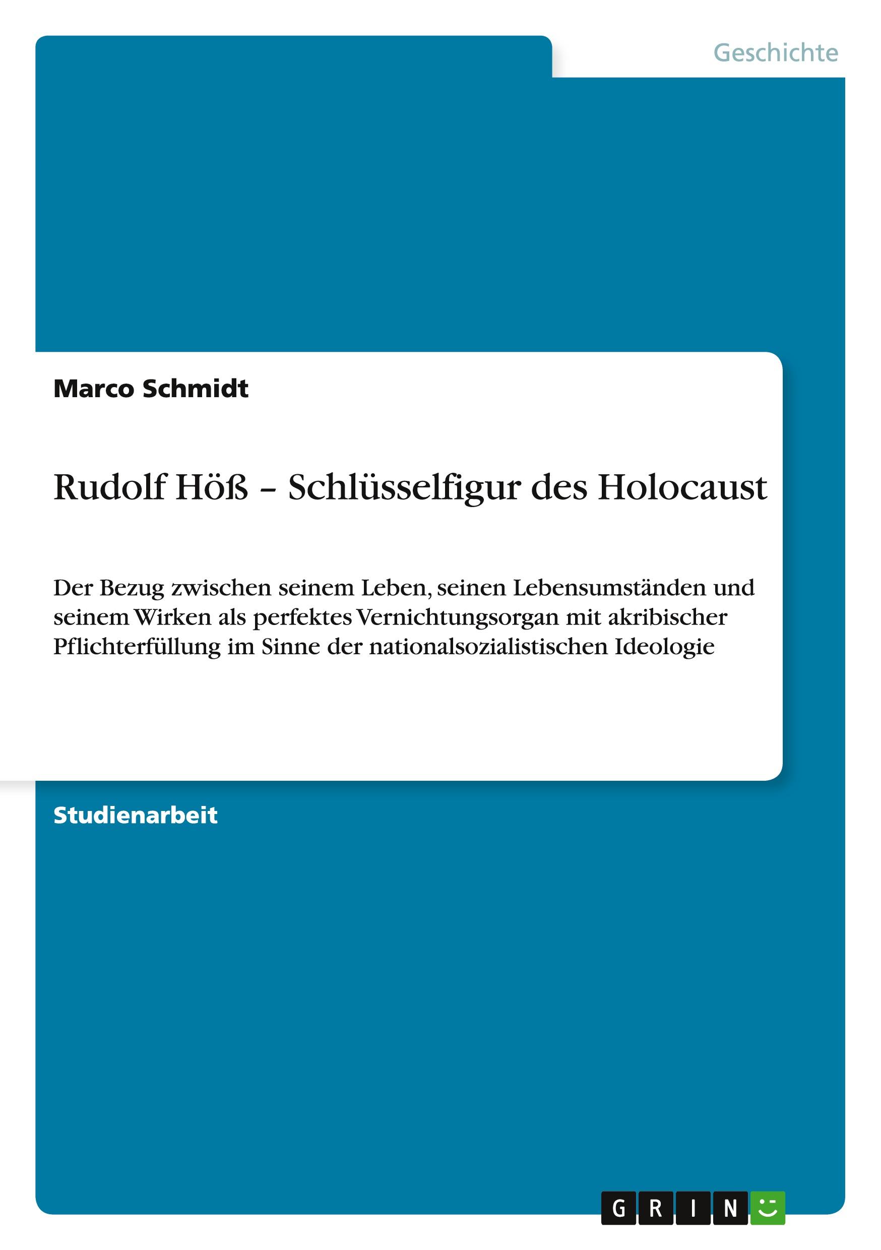 Vorderes Coverbild Rudolf Höß - Schlüsselfigur des Holocaust