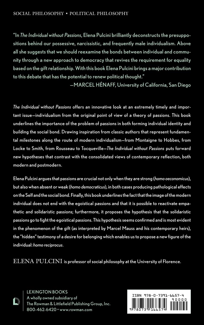 Rückseitencover Individual without Passions