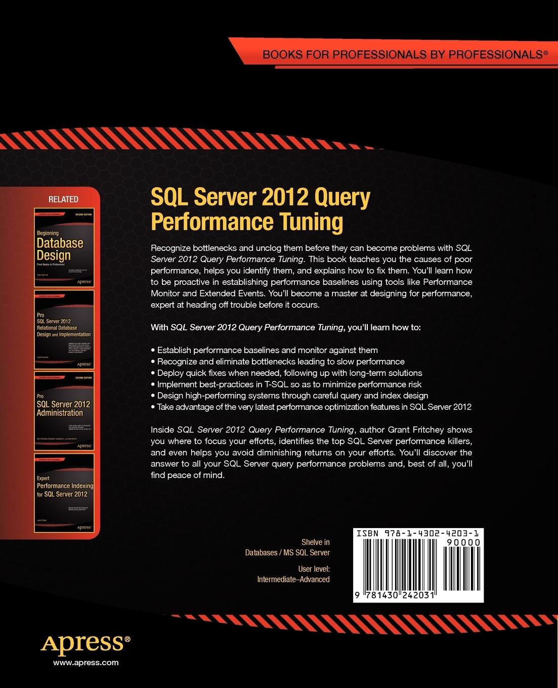Rückseitencover SQL Server 2012 Query Performance Tuning