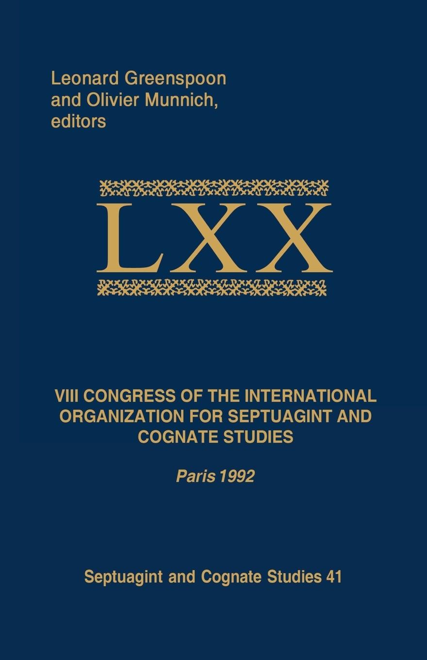 Vorderes Coverbild VIII Congress of the International Organization for Septuagint and Cognate Studies