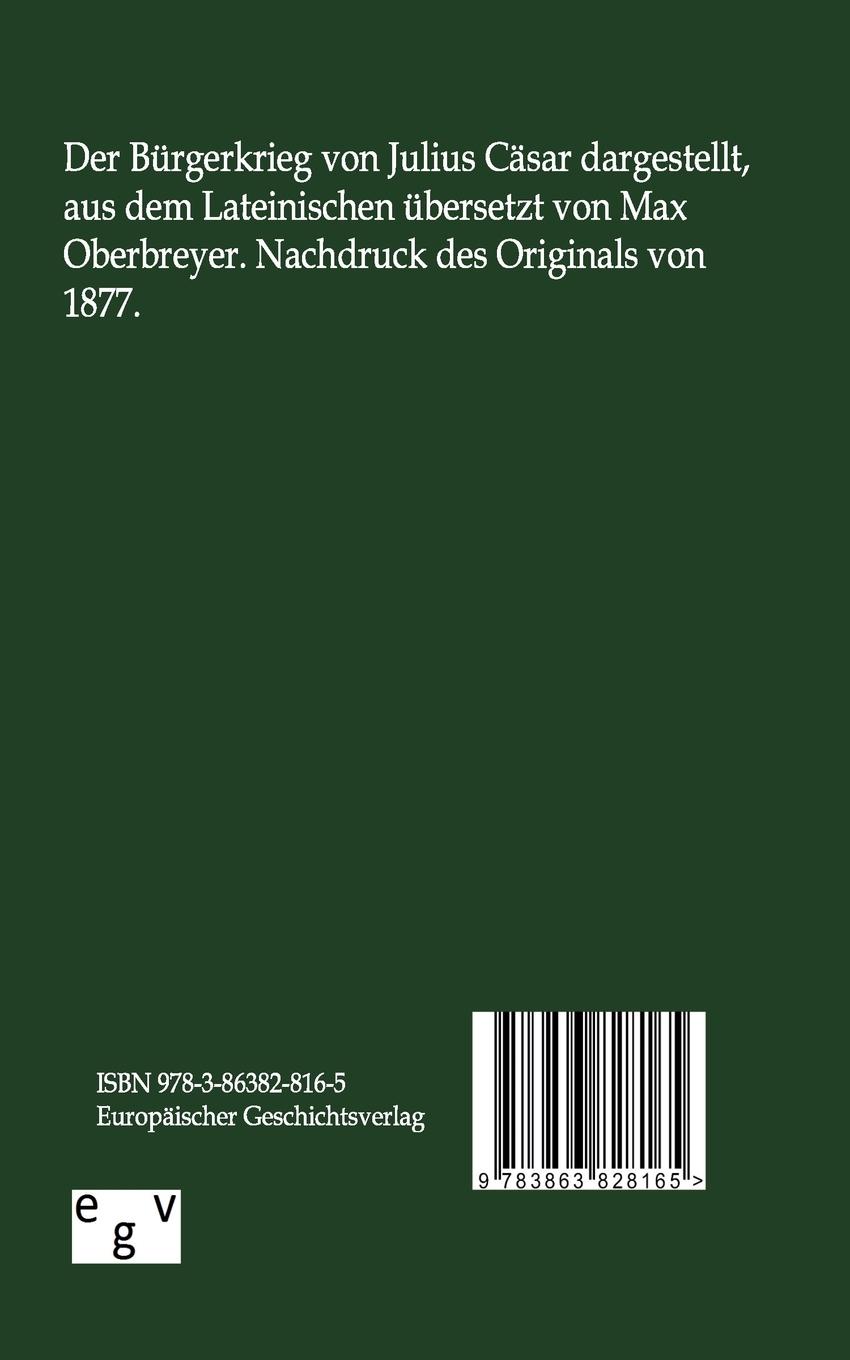 Rückseitencover Der Bürgerkrieg von Julius Cäsar