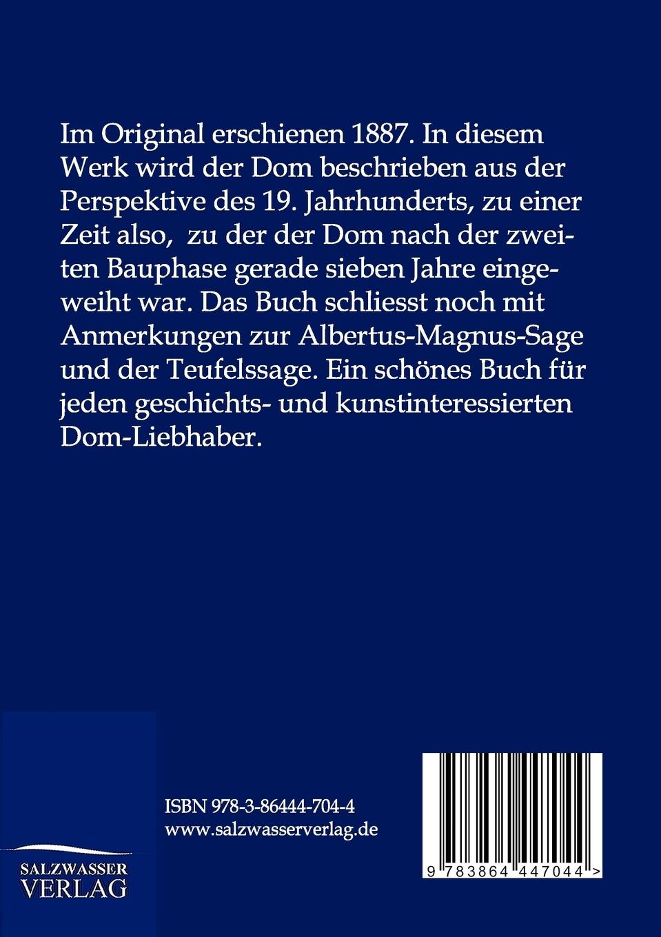Rückseitencover Der Dom zu Köln