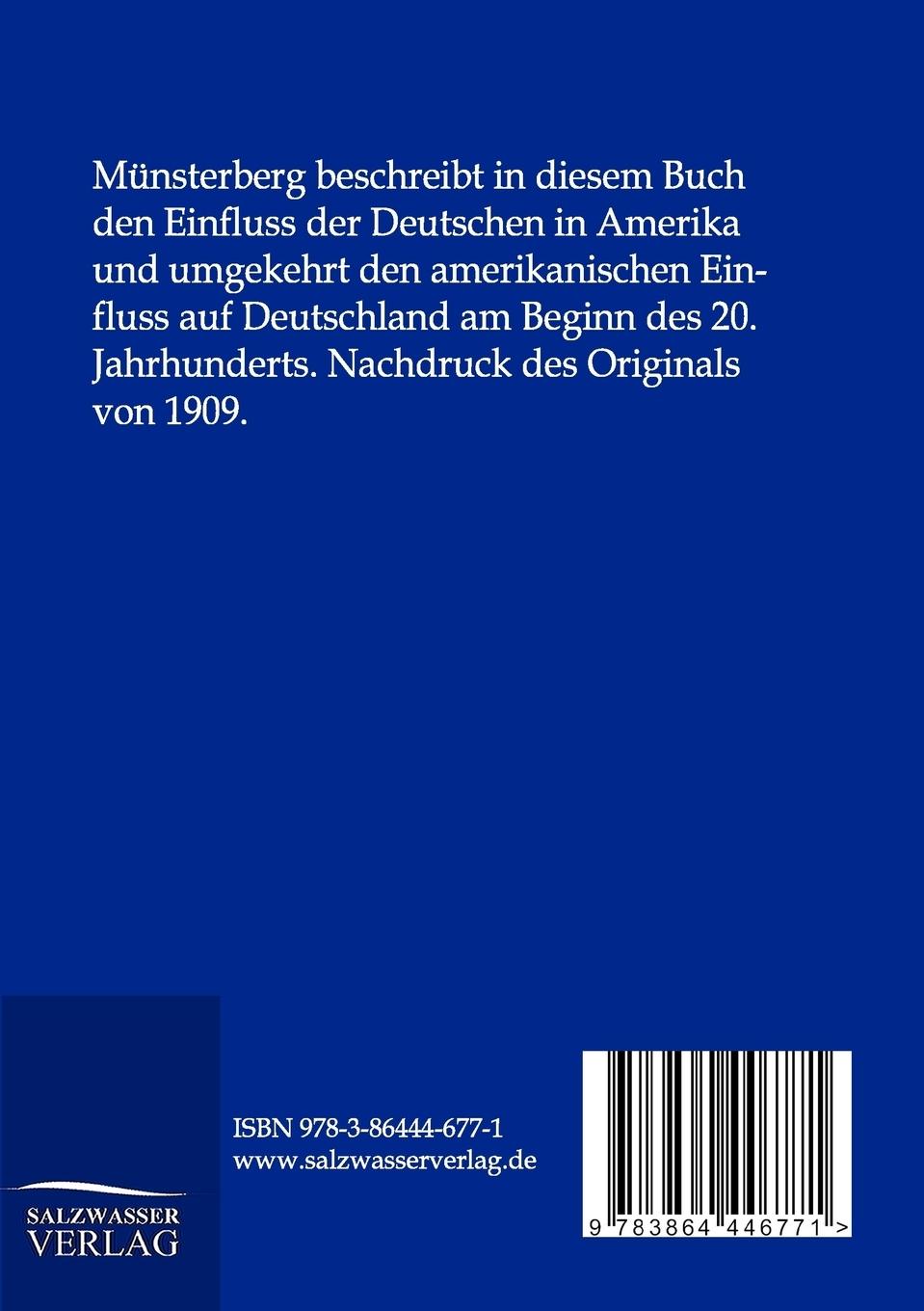 Rückseitencover Aus Deutsch-Amerika