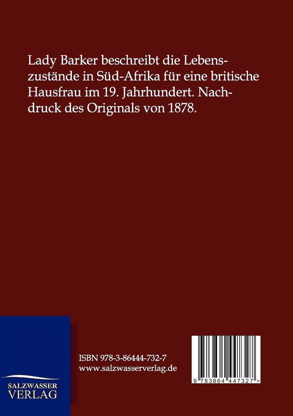 Rückseitencover Ein Jahr aus dem Leben einer Hausfrau in Süd-Afrika