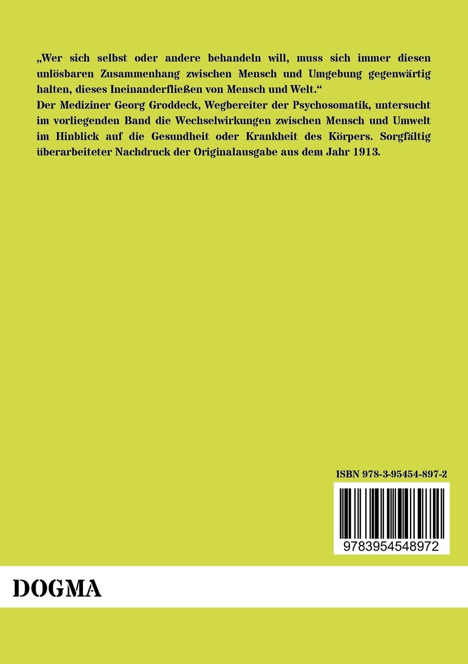 Rückseitencover Der gesunde und kranke Mensch gemeinverständlich dargestellt