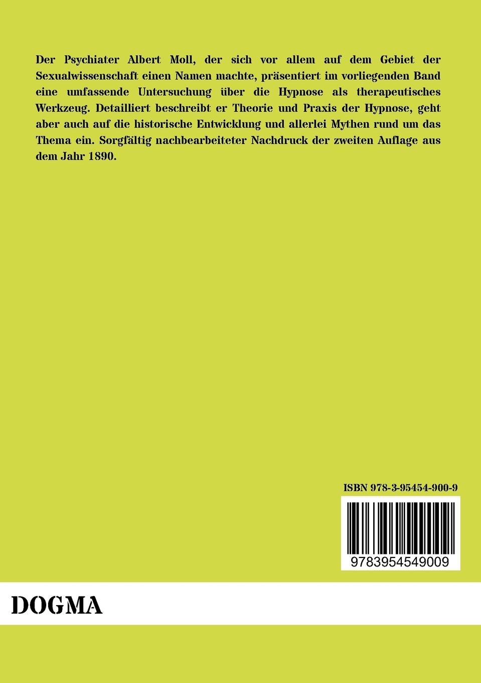 Rückseitencover Der Hypnotismus