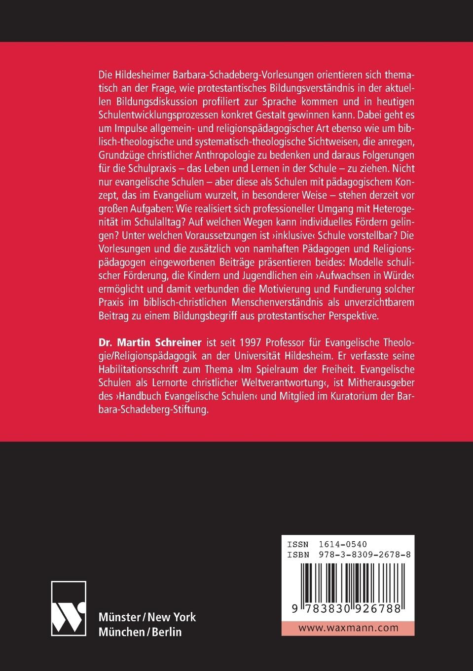 Rückseitencover Aufwachsen in Würde