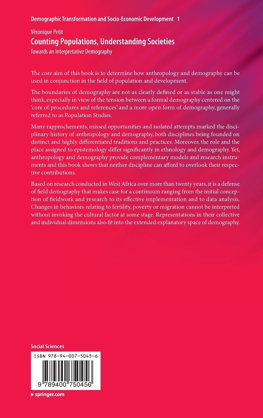 Rückseitencover Counting Populations, Understanding Societies