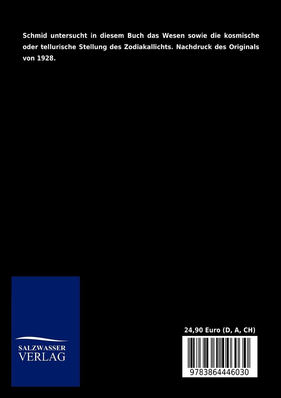 Rückseitencover Das Zodiakallicht