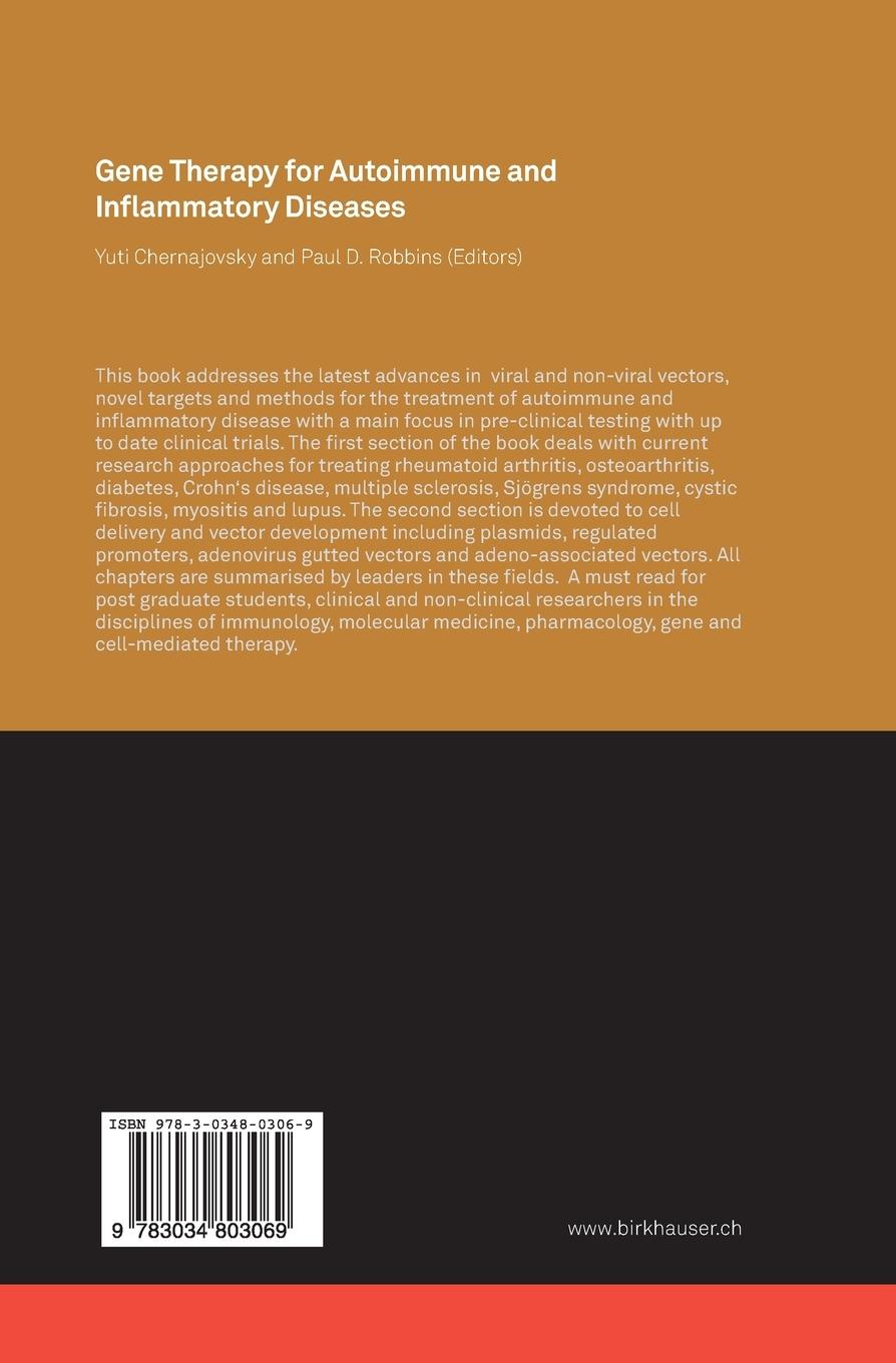 Rückseitencover Gene Therapy for Autoimmune and Inflammatory Diseases