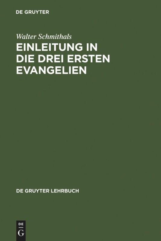 Vorderes Coverbild Einleitung in die drei ersten Evangelien