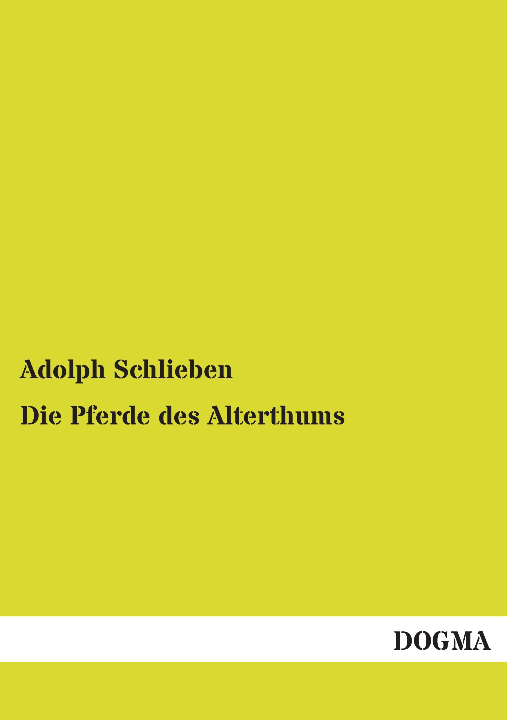 Vorderes Coverbild Die Pferde des Alterthums