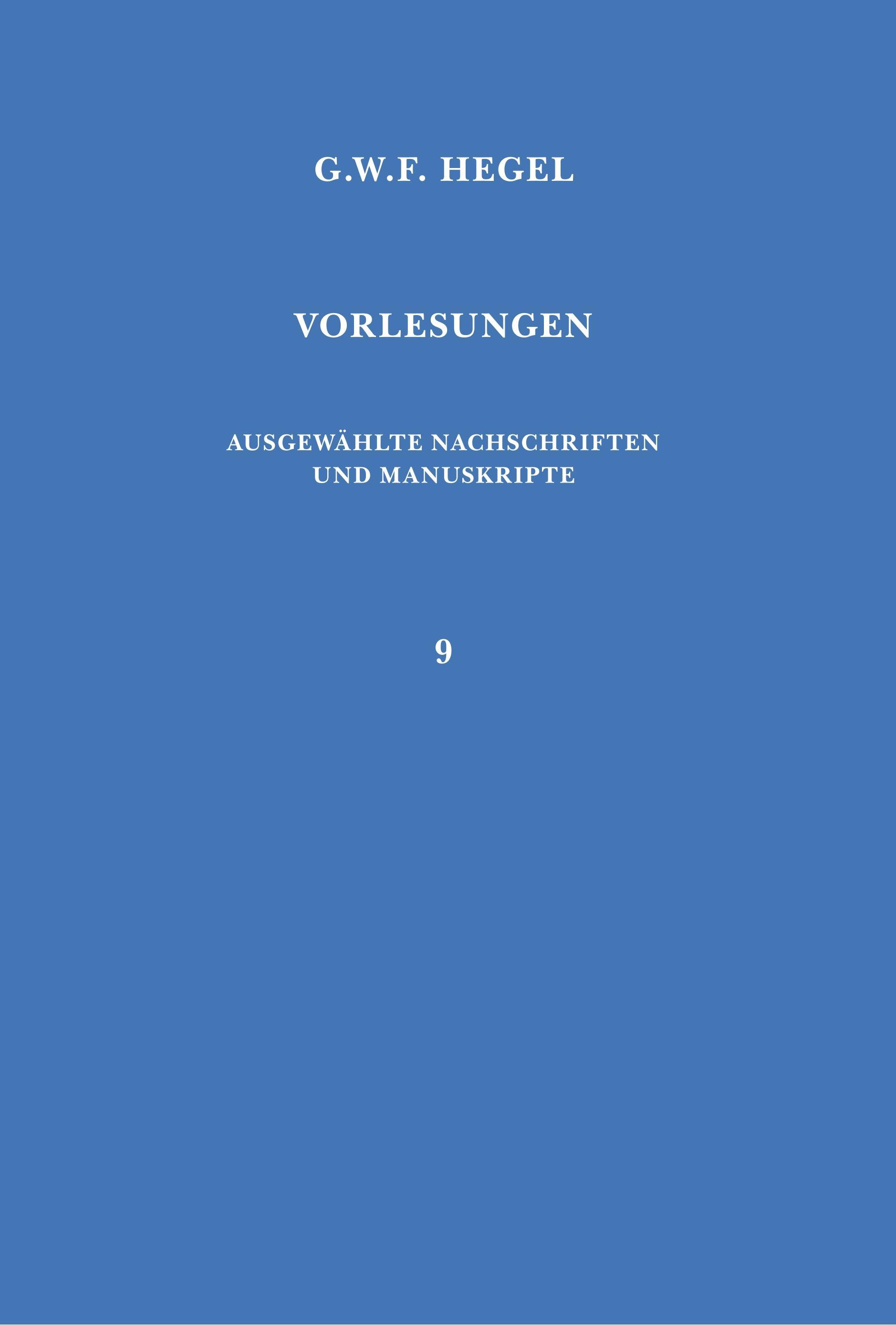 Vorderes Coverbild Vorlesungen. Ausgewählte Nachschriften und Manuskripte / Vorlesungen über die Geschichte der Philosophie