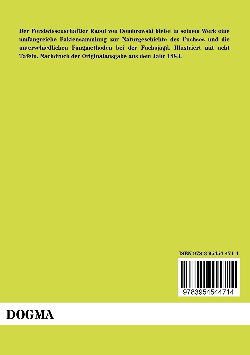 Rückseitencover Der Fuchs